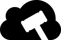 Cloud With Justice Hammer Sketch Svg Vector, Free Vectors File